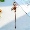 Llavero Colgante de Estrella Cuadrada a Cuadros de Cuerda Trenzada Caja Ciega Accesorios de Joyería Hechos a Mano DIY Accesorios Lindos para Cadena de Teléfono Móvil