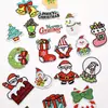 Adesivos de Tecido de Natal Prontos do Fabricante Papai Noel Boneco de Neve Bordados Adesivos Patch Roupas Chapéu Adesivos de Patch Atacado