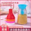 Embudo de silicona de boca ancha para el hogar para dispensar comida para bebés, aceite, vino, fórmula infantil, arroz y frijoles; embudo de cocina de boca ancha