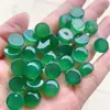 Pendientes de Aro Ovalados para Manualidades con Incrustaciones de Ágata, Base Plana, Anillo Natural Verde Sin Agujero, Colgante Jinhua