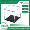 Caixa expositora de acrílico direto da fábrica, modelo de display de mão, caixa de armazenamento, alta transparência, à prova de poeira, decoração de sala de estar, transfronteiriço