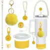 Accesorios Decorativos Stanley Correa de Mano de Cuerda Trenzada Estuche para Labial Llavero Duende Briqueta Funda de Silicona Antideslizante para Taza
