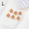 Cuentas de Esmalte Cloisonné de 8 mm, Cuentas de Cobre con Patrón Tradicional de Nube Azul Quemado, Accesorios para Pulseras DIY, Cuentas Espaciadoras, Cuentas Sueltas