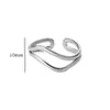 Tendencia Nueva Transfronteriza Anillo Ancho de Acero Inoxidable con Textura Geométrica para Hombres y Mujeres Irregular Acero de Titanio Anillo de Lujo de Gama Alta