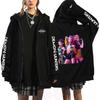 Cazadores de Demonios de Amazon Sudadera con Capucha Estampada de Cazadores de Demonios Cardigan Chaqueta Holgado de Moda