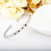 Pulsera europea y americana ins simple de letras inglesas pulsera temperamento moda femenina carta de amor pulsera abierta pulsera de pareja moda