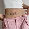 Joias Corporais Minimalistas Estilo Europeu e Americano Vazado Moda Tendência Moda Transfronteiriça Garota Picante Estrela Corrente Metálica Doce Cool Acessórios Corrente de Cintura