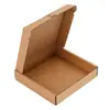 Caja Spot para Aviones al por Mayor Caja de Embalaje Pequeña Cuadrada Caja de Embalaje Extra Dura para Express Caja de Papel Kraft Impresa en Negro