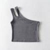 Moda femenina de estilo europeo y americano, nueva para principios de primavera, camiseta sin mangas con hombro diagonal de bloguera INS C8575