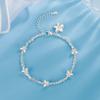 Pulsera de plata rota con forma de mariposa para mujer, plata rota, plata rota, varios dos, simple, de alta gama, para uso diario, nuevo diseño de nicho chino, combina con todo.