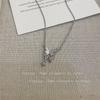 Nicho prata Metal Fino Corrente Borboleta Pingente Colar Feminino Elegante Ins Estilo All-match High-end Clavícula Corrente