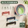 Estante de baño de pared sin taladrar, estante de almacenamiento plegable para lavabos, estante para lavabo