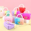 Bolsa de Silicona de Burbujas Corazón de Perla, Juguete Squishy para Niños, Bolsa de Almacenamiento Educativa para Alivio del Estrés, Bolso Cruzado Mini Exterminador de Roedores