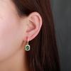 Pendientes ovalados grandes de esmeralda moda nacional pendientes de moda personalizados pendientes de botón de diamante para hombre y mujer venta caliente de comercio exterior jinao