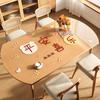 Mantel de Mesa de Comedor Ovalado Transparente de Dibujos Animados Mat de Protección de Escritorio de Vidrio Suave de PVC Nuevo 2025 Mantel de Lujo Ligero de Gama Alta