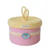Bonita cesta de almacenamiento tejida de algodón con tapa, a prueba de polvo, para artículos misceláneos de escritorio, cosméticos, bocadillos y como regalo navideño