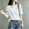 Camiseta casual de manga curta ombro a ombro estilo coreano para mulheres, verão 2026, plus size, corte solto, modeladora, top versátil