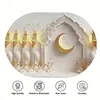 Nuevos Manteles Individuales Irregulares con Estampado de Luna de Venta Caliente del Sudeste Asiático, Manteles Individuales de Decoración para Festividades Musulmanas, Manteles de Decoración para Restaurantes
