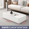 Mesa de Centro de Rocha Armário de TV de Chão Estilo Novo Conjunto de Mesa de Centro para Apartamento Pequeno Armário de TV Alargado com Gaveta para Sala de Estar