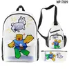 Produto de Jogo Transfronteiriço 3D Novo Conjunto de Três Peças Mochila, Bolsa de Ombro, Estojo Forsaken Gubby