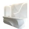 Superficie plegada poligonal servicio de yeso GRG mostrador de servicio empresa sala de exposición componentes de yeso mate personalizados para mostradores de bar de forma irregular