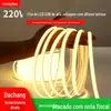 Luz de Fita LED 220V Luz de Fita COB Luz de Fita Ultrafina à Prova d'Água para Exterior Luz de Fita de Silicone Ambiente Teto da Sala de Estar