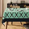 Toalha de Mesa de Luxo Leve de Alta Qualidade Impermeável e à Prova de Óleo Estilo Retro Americano Dopamina Tapete para Mesa de Jantar Estilo Ins Toalha de Mesa para Mesa de Centro