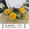 Flores de Rosa Artificiales de 4 Cabezas para Bodas, Flores Falsas para Hoteles, Arreglos de Piso para Bodas, Arreglos Florales, Venta al por Mayor desde el Fabricante