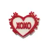 Zuecos Serie Día de San Valentín Hebillas Decorativas Flores de Zapato de Dibujos Animados Lindas Accesorios DIY Hebillas de Zapato de Goma Suave PVC