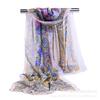 Bufandas de gasa estampadas de flor de anacardo para otoño e invierno, chal con tótem étnico para mujer, bufanda larga de verano, venta al por mayor