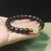 Pulseira de Agarwood Premium Corte Reto Pulseira Abóbora para Mulheres, Estilo Floresta DIY Contas de Oração Budistas Atacado
