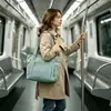 Bolsa Tote de Fio de Veludo para Armazenamento, Bolsa de Tricô de Grande Capacidade, Caixa de Armazenamento de Fio para Ferramentas de Crochê Portáteis