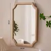 Espejo de pared, espejo de maquillaje, espejo retro estilo chino, espejo de pared autoadhesivo, espejo de tocador de pared para el hogar, estilo retro