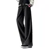 Moda Otoñal Pantalones Ligeramente Acampanados y Fluidos Estilo Hong Kong para Hombre Estilo High Street Pantalones Casuales Versión Extendida para Personas Altas Pantalones de Traje