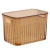 Caja de Almacenamiento de Gran Capacidad Contenedor para Snacks Organizador de Escritorio para el Hogar de Lujo Ligero de Acrílico Caja Transparente Cesta de Almacenamiento para Desorden