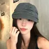 Sombrero de equitación plisado estilo minimalista para mujer, versión fina de primavera/verano, circunferencia de cabeza grande, sombrero de artista artístico, boina tipo pico de pato que adelgaza la cara