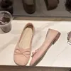 2026 Nuevos Mocasines de Suela Blanda para Primavera y Otoño con Falda Mary Janes de Suela Plana de Hada Zapatos de Boca Baja Franceses con Lazo
