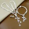 Joyería de comercio exterior plateada moda estrella de mar serpiente hueso pulsera collar pendientes coreanos más vendidos en stock suministro traje al por mayor