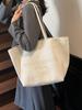 Bolsa Tote de Lona Casual de Grande Capacidade com Letras para Mulheres 2025 Novo Estilo Roupa de Trabalho Simples para o Trabalho Bolsa de Ombro de Alto Valor
