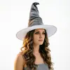 Sombrero Mágico de Fieltro de Gandalf Sombrero de Mago para Halloween Fiesta de Baile del Festival Sombrero de Bruja Sombrero Puntiagudo Plegado Sombrero de Fiesta para Actuación