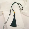 Corda de Pingente Trançada DIY Feita à Mão com Borla, Pingente de Bolsa de Incenso, Corda Decorativa Estilo Chinês