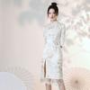 Cheongsam 2024 Nueva versión mejorada para chicas jóvenes Vestido diario Francés Sexy Verano Mujer Retro Petite