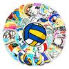 50 Voleibol Creative Stickers Sports Series Cartoon Graffiti Conta de Mão Goo Card Bagagem Case Decoração à prova d'água