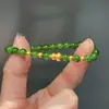 Nuevo Pulsera de Calabaza de Jade Verde Hetian Estilo Chino para Mujeres, Diseño de Nicho de Lujo Ligero, Pulsera Verde de Cuenta de la Fortuna, Regalo de Cumpleaños