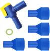 Venta Caliente de Amazon 6 Piezas Boca de Succión de Silicona Combinación Multicolor Mordida Montar Bolsa de Agua Grado Alimenticio Mordida