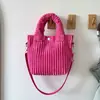 Bolso de pana con cordón de hilo grueso personalizado de Etsy con textura estilo Western, diseño simple, gran capacidad, bolso de hombro casual, bolso cruzado y bolso de mano
