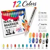 Set de Plumas para Pintar Uñas Transfronterizo Pluma de Graffiti para Pintura de Uñas DIY Marcador de Pluma para Delinear Uñas Artísticas Líquido de Secado Rápido