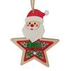 Nuevo Árbol de Navidad de Madera Muñeco de Nieve Colgante de Viruta de Madera Popular Transfronterizo Colorido Viruta de Madera Adorno de Navidad Colgante en Stock