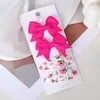 Conjunto de Presilhas de Cabelo com Laço de Waffle Mais Vendido da Amazon Acessório de Cabelo Infantil Presilha Pequena de Tecido Cor Sólida 5006