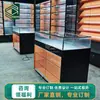 Vitrina comercial de vidrio templado para tabaco y alcohol, vitrina pequeña simple para tabaco frente al mostrador de caja de la tienda de conveniencia, vitrina de madera con cerradura